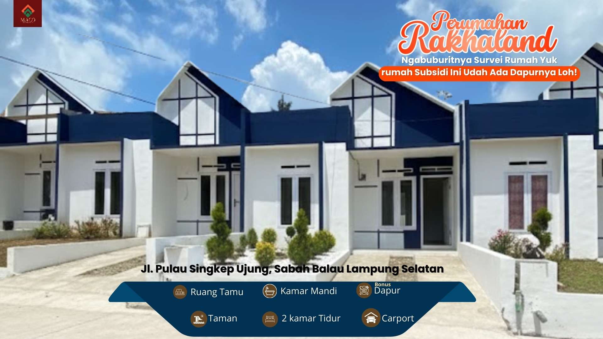 Rakha Land - Rumah subsidi 2KT/1KM di Lampung Selatan, harga Rp 166 juta | Maco Properti